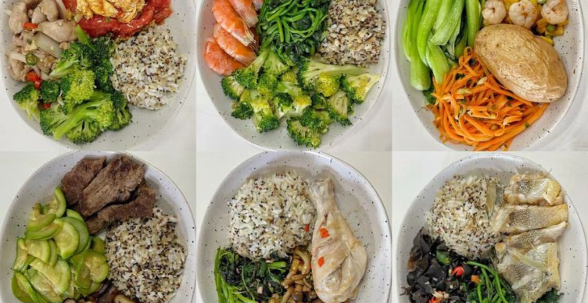 Seseorang menikmati makanan sehat penuh warna sebagai bagian dari gaya hidup sehat dan kuliner bergizi