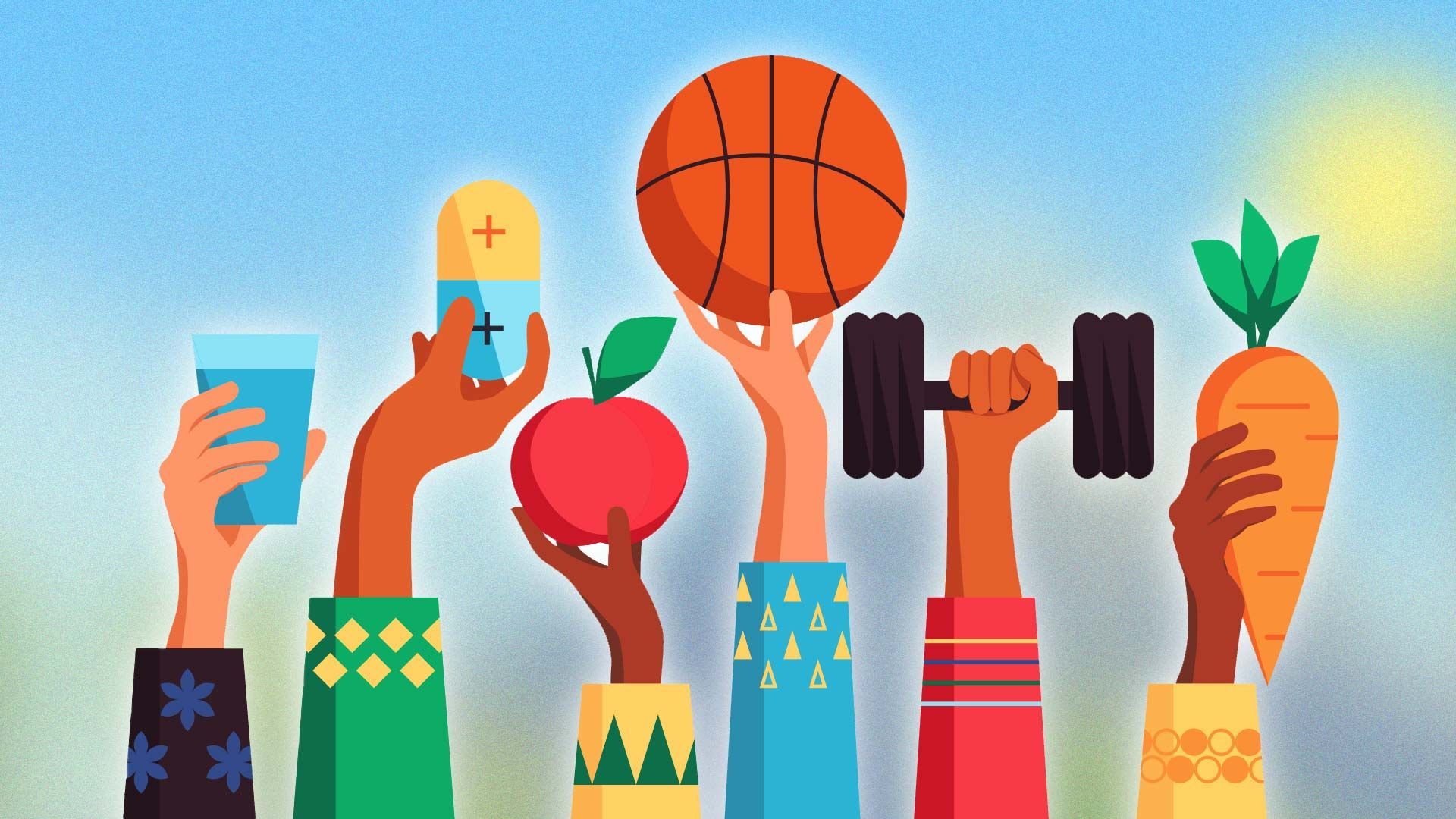 Orang melakukan olahraga pagi untuk kebiasaan sehat yang menambah umur dan kualitas hidup