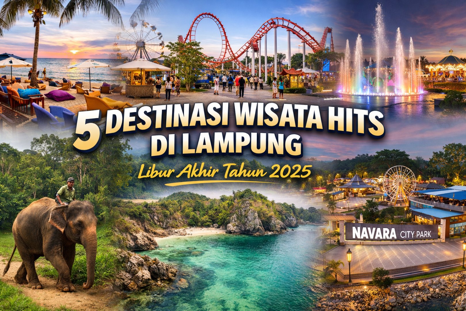 Pemandangan Pantai Mutun Lampung Selatan dengan pasir putih dan laut jernih