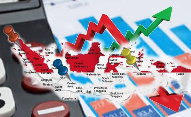 Grafik pertumbuhan ekonomi Indonesia kuartal III-IV 2025 masih negatif