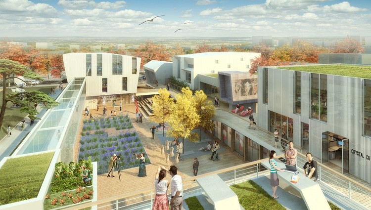 Komunitas urban berkumpul di kota modern untuk aktivitas sosial dan kreatif