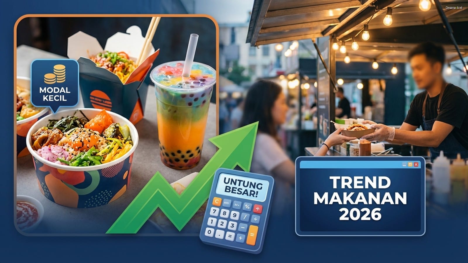 Berbagai macam hidangan kuliner UMKM Indonesia yang sedang viral dan lezat