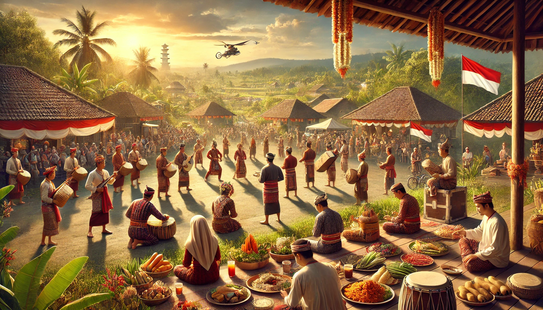 Festival budaya lokal dengan pertunjukan seni tradisional dan komunitas kreatif di Indonesia