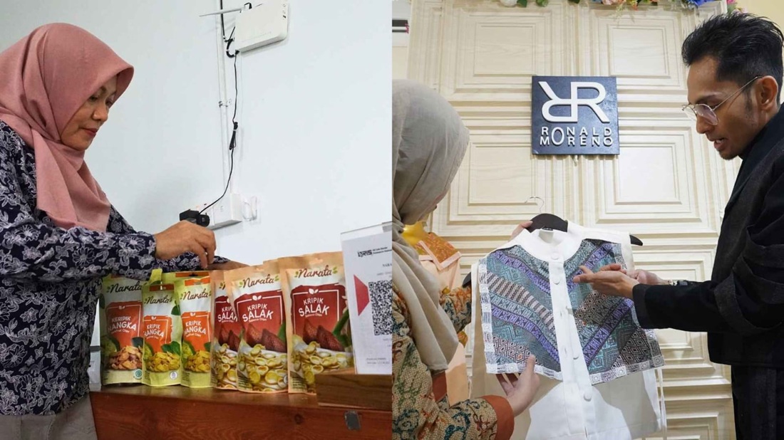 kuliner dan UMKM lokal dengan berbagai makanan tradisional dan modern