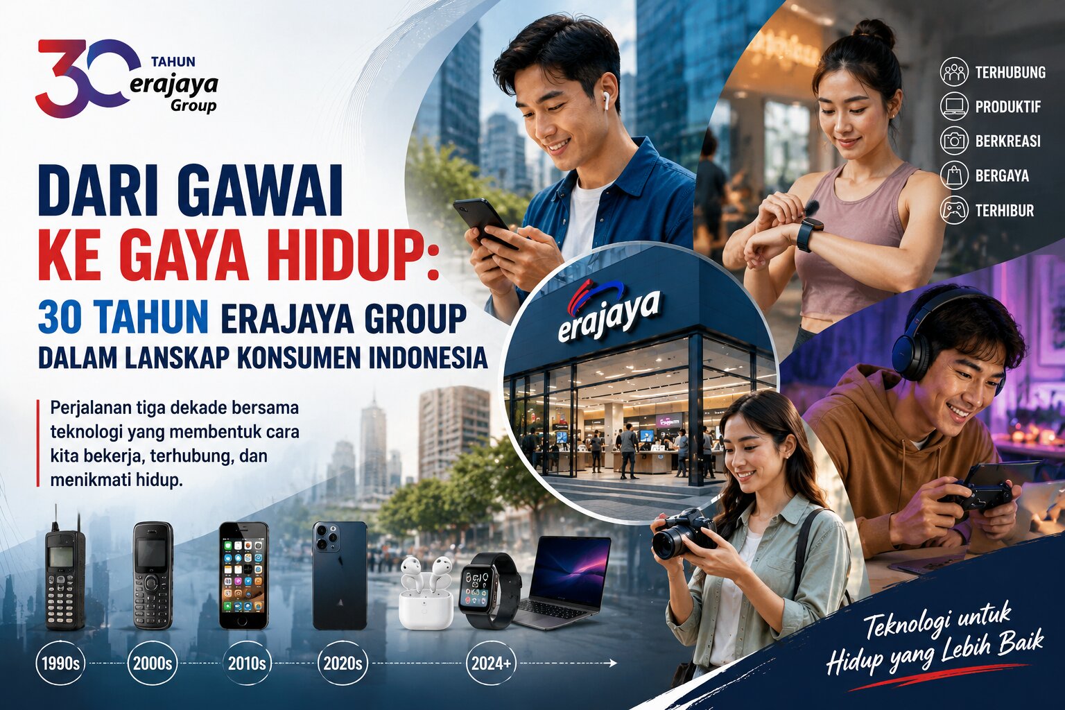 Seseorang menjalani lifestyle sehat dengan olahraga pagi, pola makan bergizi, dan manajemen waktu yang baik