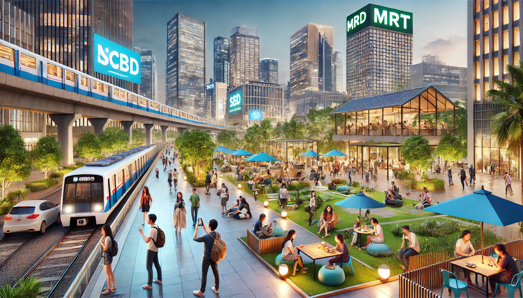 Urban lifestyle modern dengan aktivitas masyarakat perkotaan, teknologi digital, dan gaya hidup sehat di pusat kota