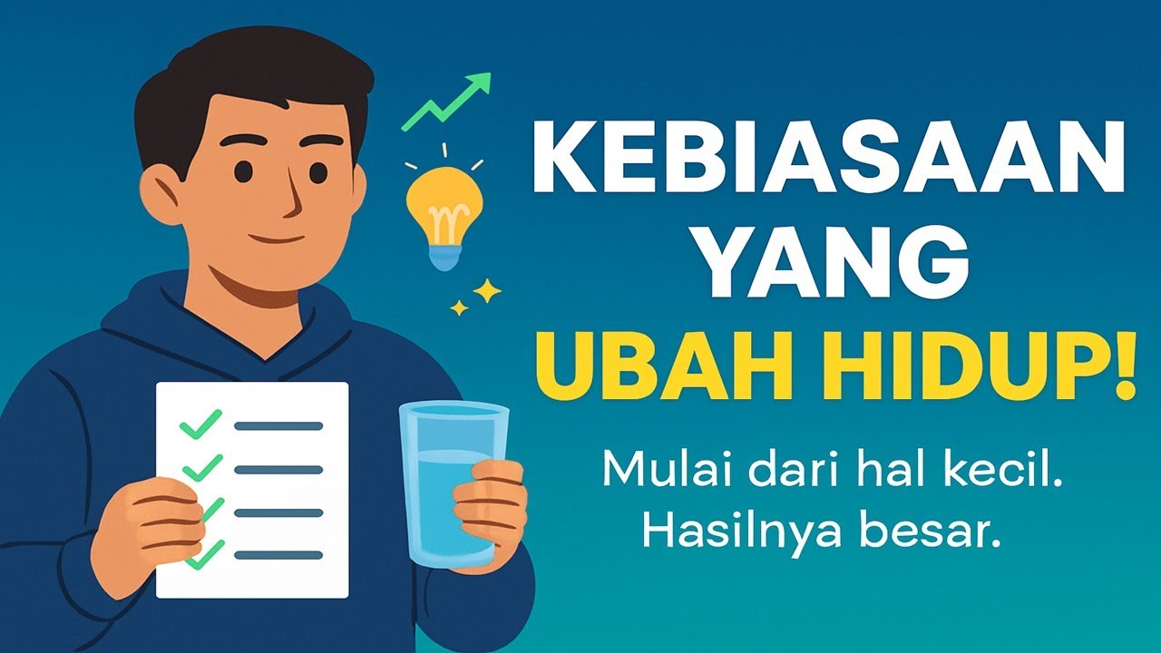 Ilustrasi seseorang menerapkan kebiasaan sederhana untuk meningkatkan kualitas hidup dan produktivitas sehari-hari