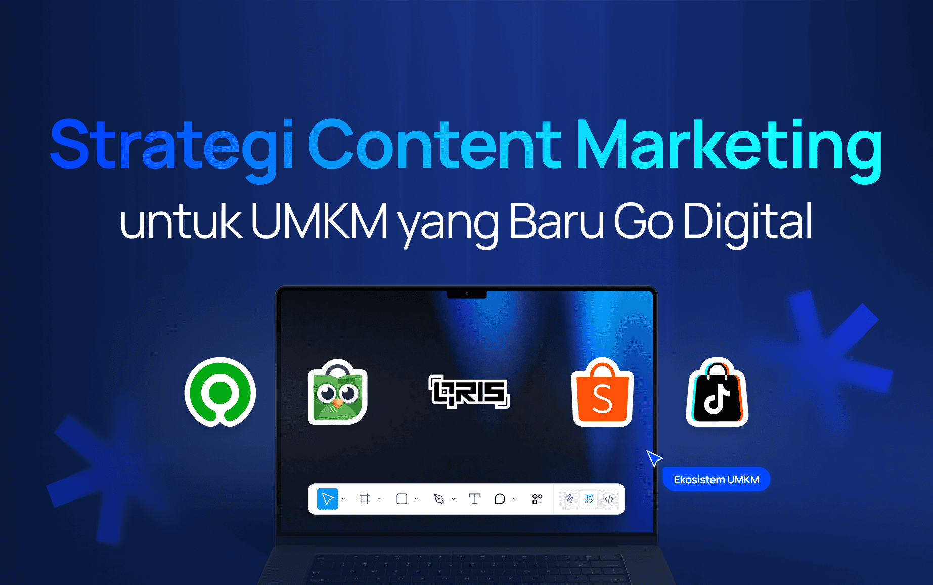 Pelaku UMKM kuliner lokal sedang memasarkan produk makanan melalui platform digital.