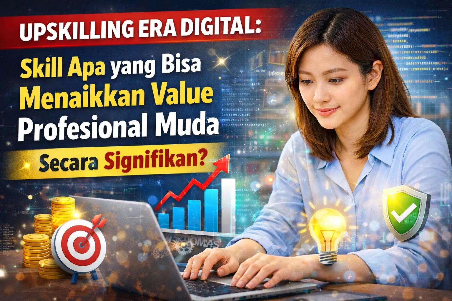 Ilustrasi seseorang belajar skill digital untuk meningkatkan karier di tahun 2026