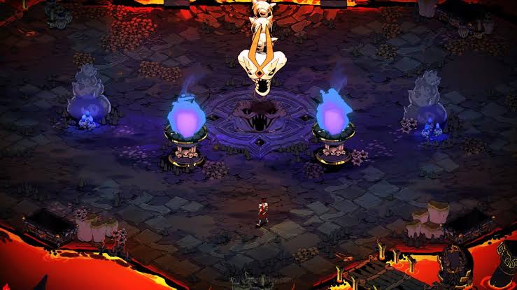Review Hades menampilkan gameplay action roguelike dengan Zagreus melawan musuh di dunia bawah.