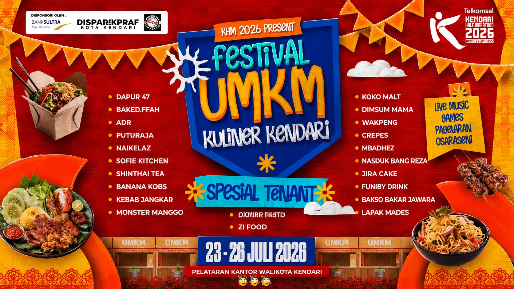 Kuliner lokal dan UMKM dengan produk makanan khas daerah